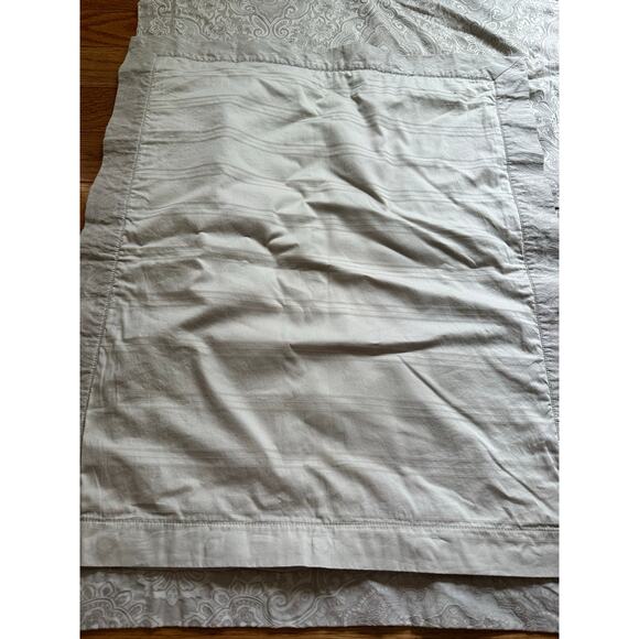 2 Ralph Lauren Pillow Sham Ruffles Textured Jacquard Floral paisley gray set - Picture 13 of 16